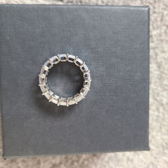 SILVER Baguette CZ Eternity Band Size 7 - Picture 4 of 6